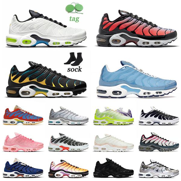 

2022 og cushion tn plus running shoes size us 12 black teal yellow university blue sisterhood shattered ice midnight navy special trainers s