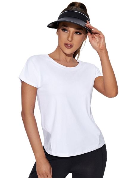 

breathable softness cut-out sports tee l2m1#, Gray