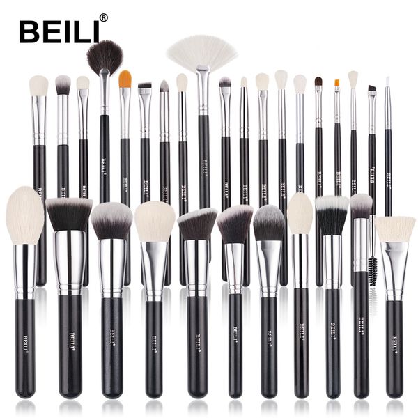 

beili goat makeup brush set eyeshadow brushes professional foundation blending eyebrow fan blush pinceaux de maquillage 220722