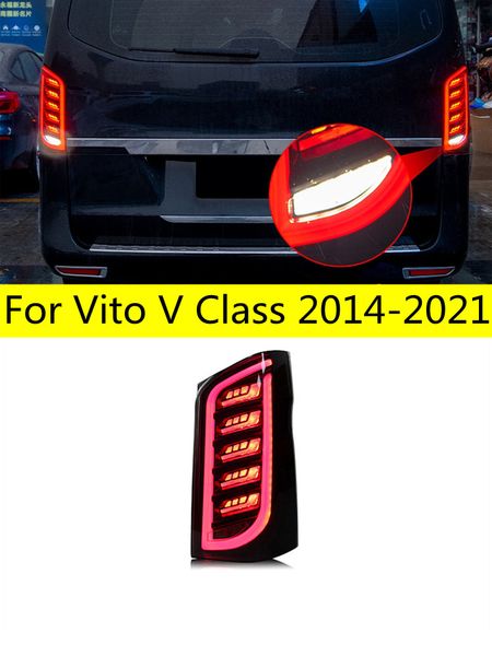 

car styling tail lamp for vito 2014-2021 v260 led tail light w447 drl dynamic signal brake reverse auto accessories