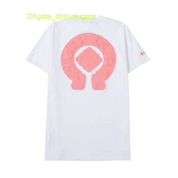 

brand men's classic t shirts ch luxury man t-shirt summer women cross sanskrit tees letter designer tshirts boy loose round neck shirt, White;black