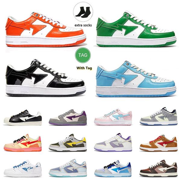 

mens bapestas baped sk8 sta running shoes bapesta designer camo black white green red orange camouflage men women sports sneakers classic pl