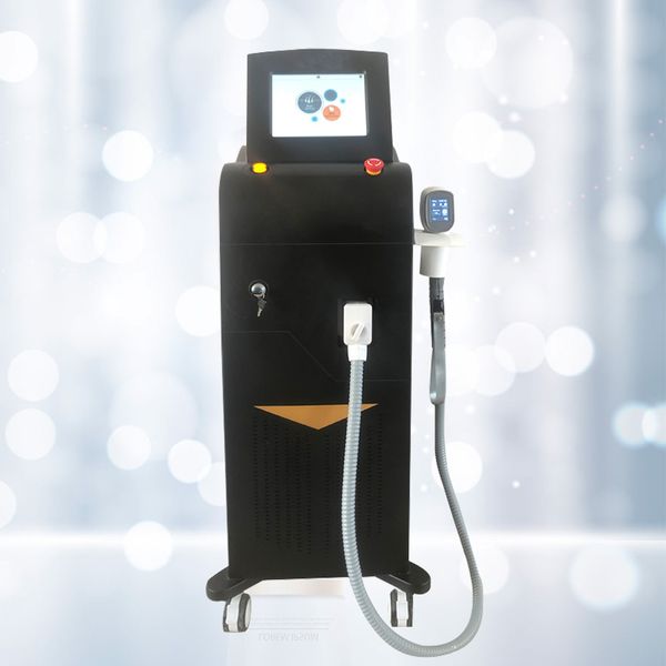 

new 808nm diode laser hair removal machine three wave lengths pretty factory whole sales price, Black