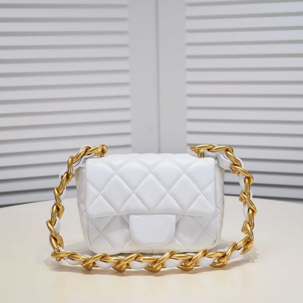 

tz ladies bag 22s designer large golden chain underarm bags small thick chain shoulder bag fashion mini large capacity flap tote bags lady h