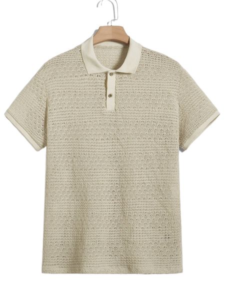 

men hollow out polo shirt c5iq#, White;black