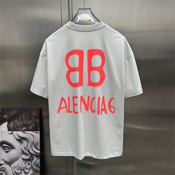 

clothing short sleeve 2022 summer new printing versatile loose t-shirt for men and women, White;black