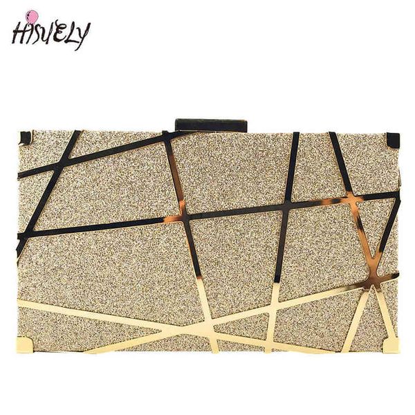 

2022 new luxury evening bag women party banquet glitter dinner bag gold wedding clutches chain shoulder bag bolsas mujer sac t220727