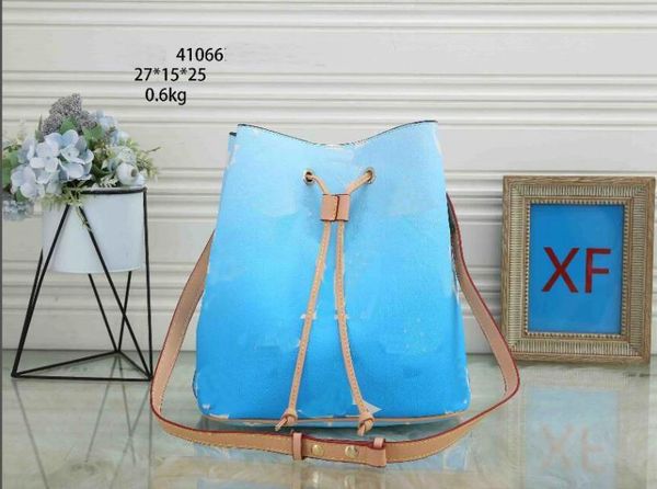 

genuine pu leather cross body classics shoulder bags for women girl fashion simple portable leisure bucket bag 41066# 27cm