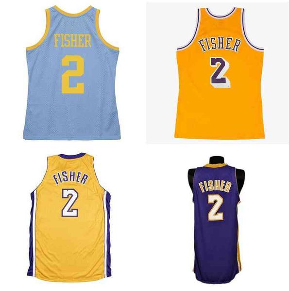 

stitched classic retro jersey derek fisher mitchell and ness 1996-97 01-02 08-09 finals basketball jerseys men women youth s-6xl, Black