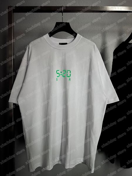 

22ss men women designers t shirts tee 520 print destroyed short sleeve crew neck streetwear black white xinxinbuy xs, White;black