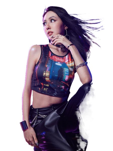 

romwe x austinpoon cyber luvr graphic tank u4k0#, White