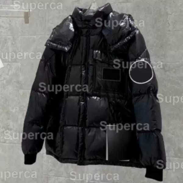 

2021 men winter down jacket keep warm jackets hooded coats mens women couples designer winters coat, Black