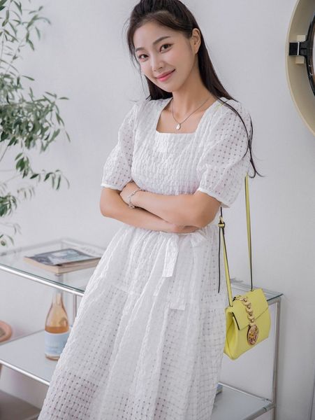 

dazy square neck puff sleeve belted dress t5tw#, Black;gray