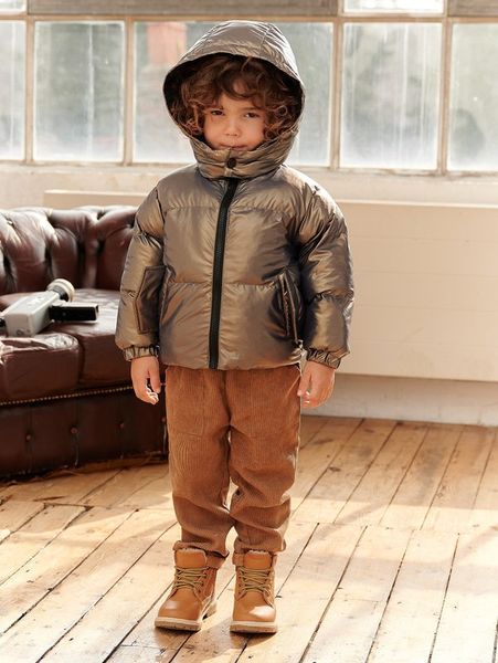 

toddler boys flap detail hooded coat she, Blue;gray