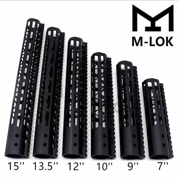 

tactical black 7/9/10/12/13.5/15 inch keymod/m-lok handguard rail float mount system with steel barrel nut