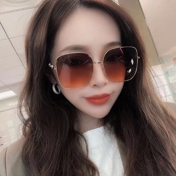 

designer sunglasses g family gg sunglasses new horseband buckle series 0879s daren net red large square metal, White;black