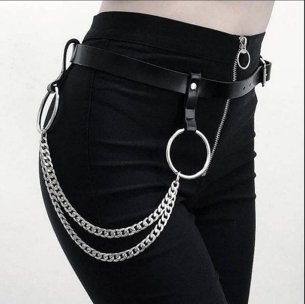 Portachiavi Moda Punk Hip-Hop Cintura alla moda Catena in vita Pantaloni maschili Jeans da uomo Accessori per abbigliamento in metallo argento Gioielli