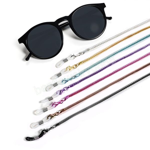 Corrente de óculos de metal vintage pendura acessórios de óculos decorativos de óculos de sol multicolor