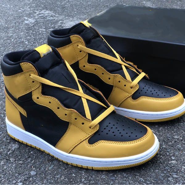 

shoes high og 1 black yellow pollen jumpman sneakers 555088-134 36-47.5