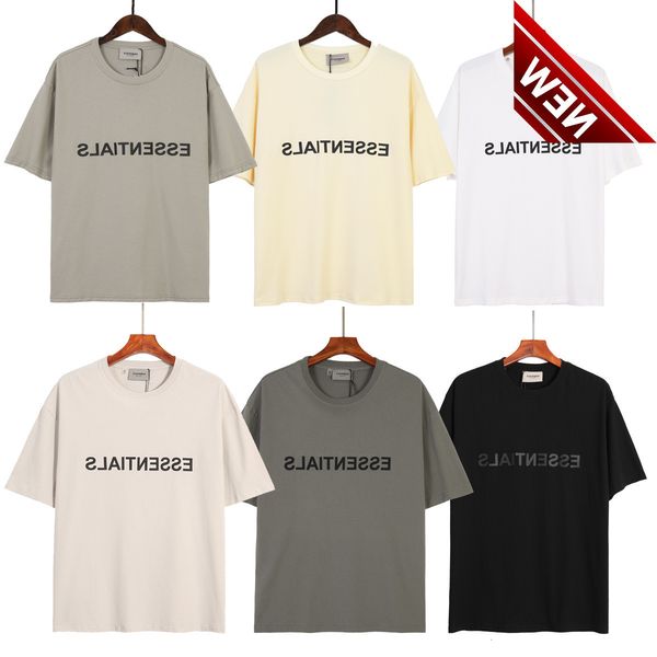 

bear of god fog short sleeve men's double thread carbon gray essential chest letter loose summer t-shirt women, White;black