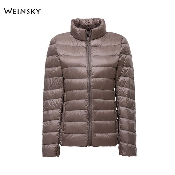 

winter women ultralight thin down jacket white duck down jackets full sleeve warm coat parka female portable outwear 220801, Black