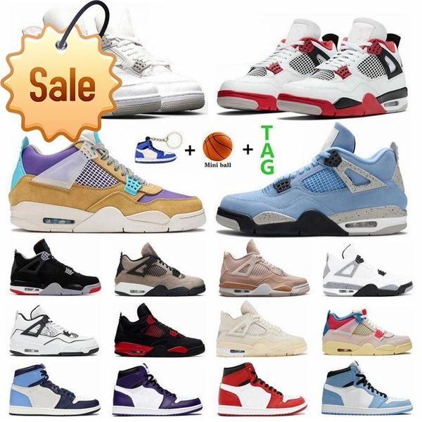 

4 retro black cat bred 4s mens basketball shoes jumpman 1 1s university blue white cement what the hype royal unc obsidian sports women a