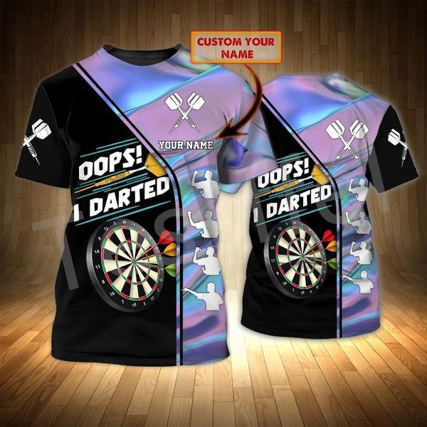 Herren T-Shirts Mode Sport Darts Bier Club Spiele Tattoo Sommer Harajuku Unisex Top O-Ausschnitt Kurzarm Drop A6Men's Men'sMen's