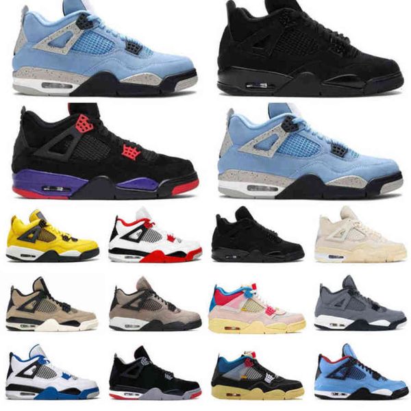 

jumpman 4 mens women basketball shoes 4s black cat red thunder wild things university blue fire sail metallic purple men trainers sneakers 9