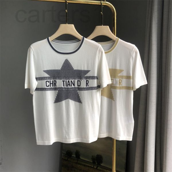 

women's sweaters designer nanyou jianhuo knitwear women's 2022 summer new fashion five pointed star straight tube short sleeve eur, White;black