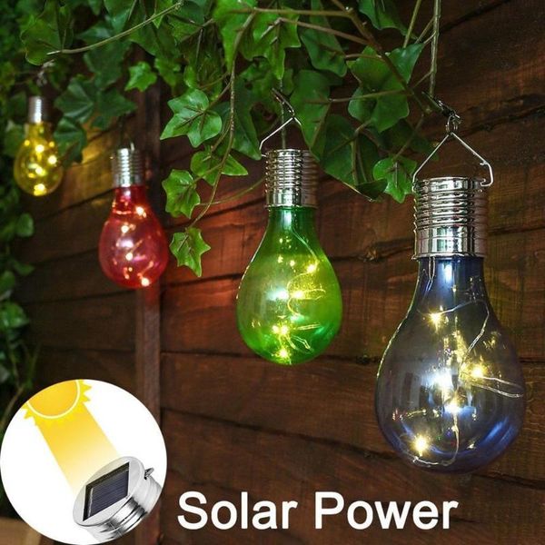 Decoração de festa ao ar livre bola colorida led lâmpada solar power string luzes fadas guirlandas de jardim decoração de natal quintal pendurado lampparty