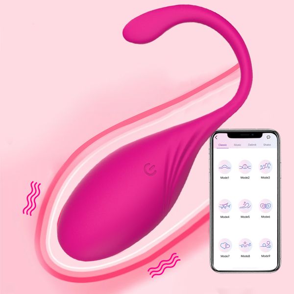 Vibratore compatibile con Bluetooth App a lunga distanza Telecomando Uovo vibrante Giocattoli sexy per donne Dildo wireless Articoli di bellezza indossabili
