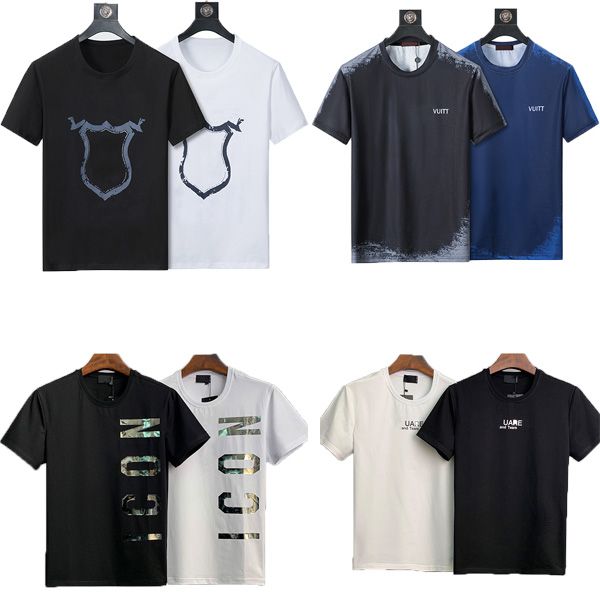 

2022 men's t-shirts fashion clothing embroidered letters business short sleeve skateboard casua m-3xl, White;black