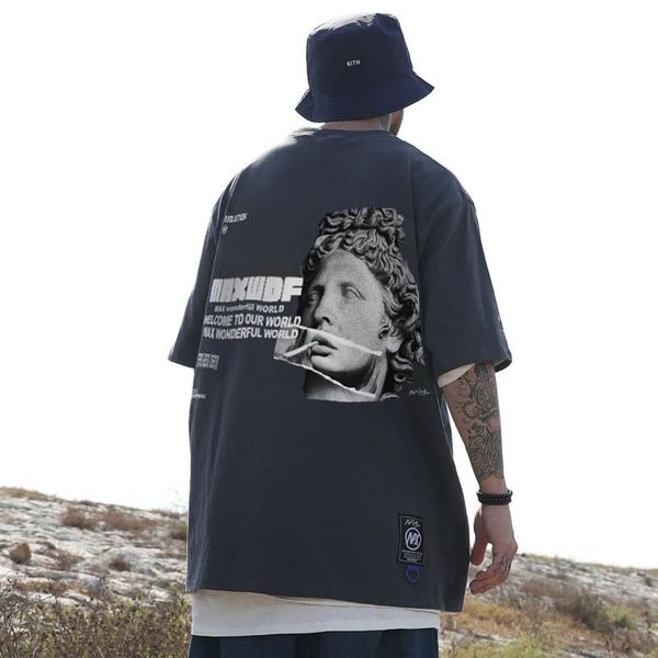 

men's t-shirts men cotton short sleeve t-shirt streetwear graphic grey teemen's, White;black