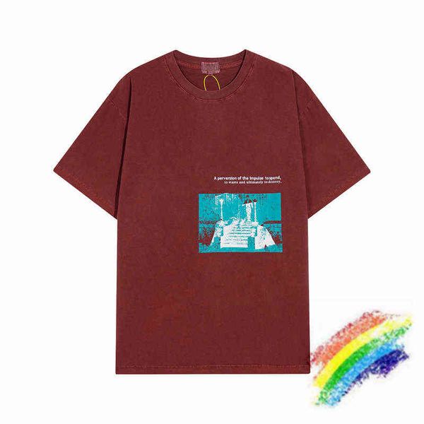 

burgundy washed batik cav empt t-shirt men women cavempt ce teet220721, White;black