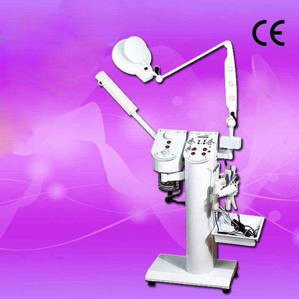 

15% off multi-functional beauty equipment magnifying wood lamps 10 in 1 glavic vaccum absorb blackhead steamer open pore to remove skin dirt, Black;white