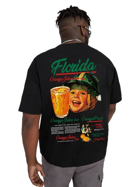 

extended sizes men slogan & figure graphic tee w1cx#, White;black