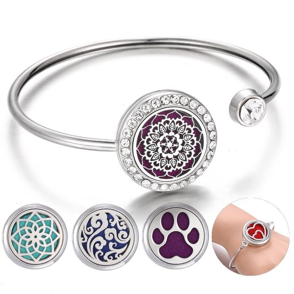 

aromatherapy jewelry diffuser bracelet cuff strands bangle aroma perfume, Black