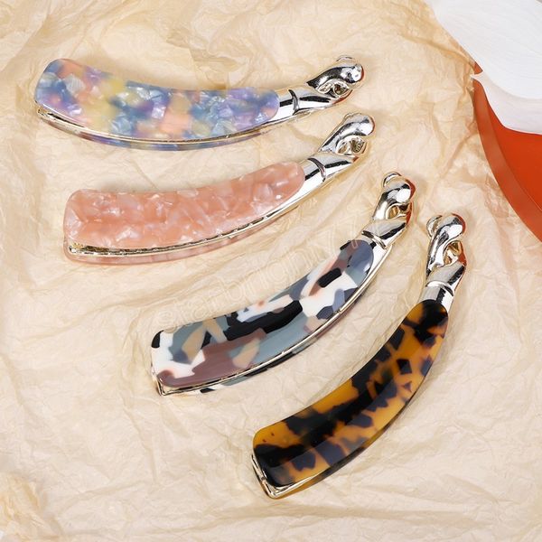 

fashion acetate hair clips metal banana clip women's hair accessories ponytail barrettes hair claws girls hairpins, Slivery;white