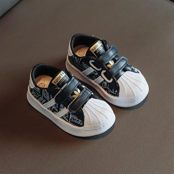 

spring autumn kids shoes baby boys girls children's casual sneakers breathable soft anti-slip running sports shoes260l, Black;red