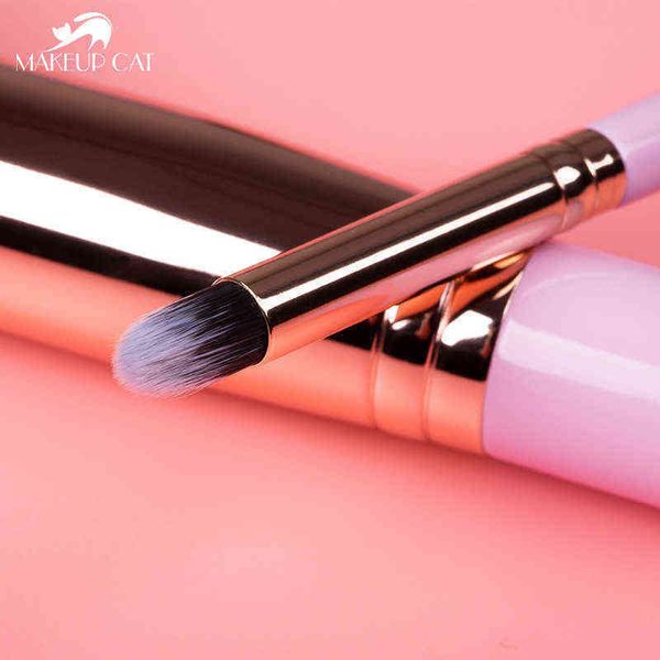 

makeup cat-pink brushes set professional tool synthetic hair foundation powder contour eyeshadow make up 0308