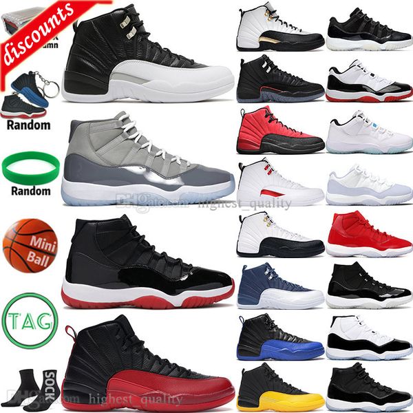 

playoffs royalty taxi 12 12s mens basketball shoes cool grey 11 11s 45 concord bred legend blue gamma flu game royal 72- anniversary men, Black