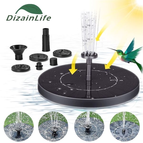 Fontana solare galleggiante Giardino Cascata Fontana Piscina Stagno Bagno per uccelli Pannello solare Fontana alimentata Pompa acqua Decorazione del giardino 220531