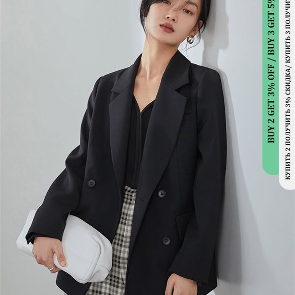 

fsle office ladies casual white blazer women spring black oversized blazer jacket female elegant business short green coat 220402, White;black
