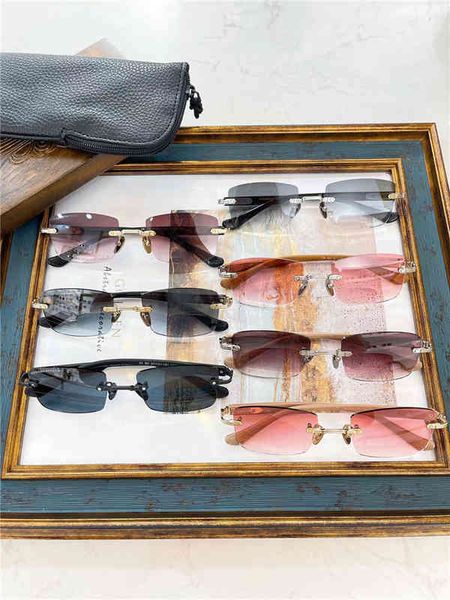 

sunglasses punk style frameless deep metal ins net red same personalized fashion men's and women's trend, White;black