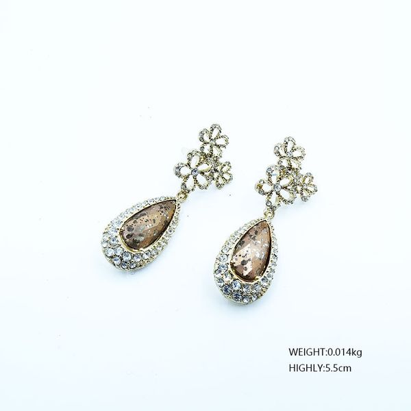 

the new water droplets stud earrings accessories production orders, Golden;silver