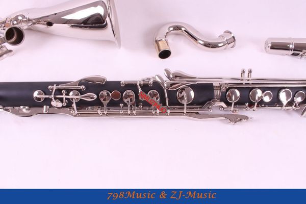 

low e bass clarinet bb key hard bakelite body nickel plated