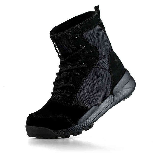 

martin boots men's autumn british style high helper work leisure fashion trendy shoes desert military women lovers, Black