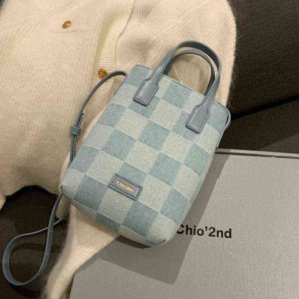 

chessboard handbag female bucket minority designer messenger bag 220617