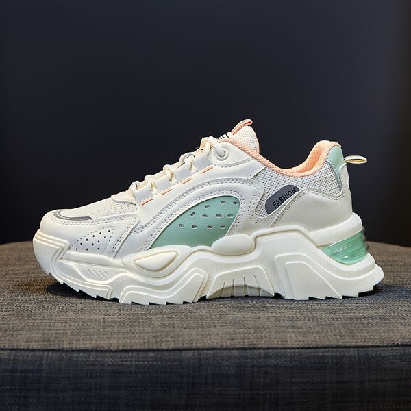 

autumn double net student casual women's shoes sports daddy shoes, Black