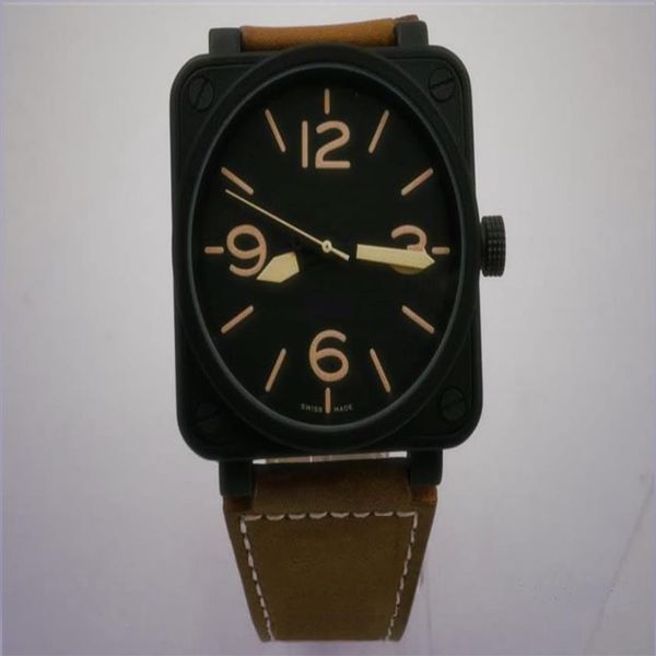 

sport designer wrist watch 41mm quartz movement male time clock watch with rubber band offshore263r, Slivery;brown